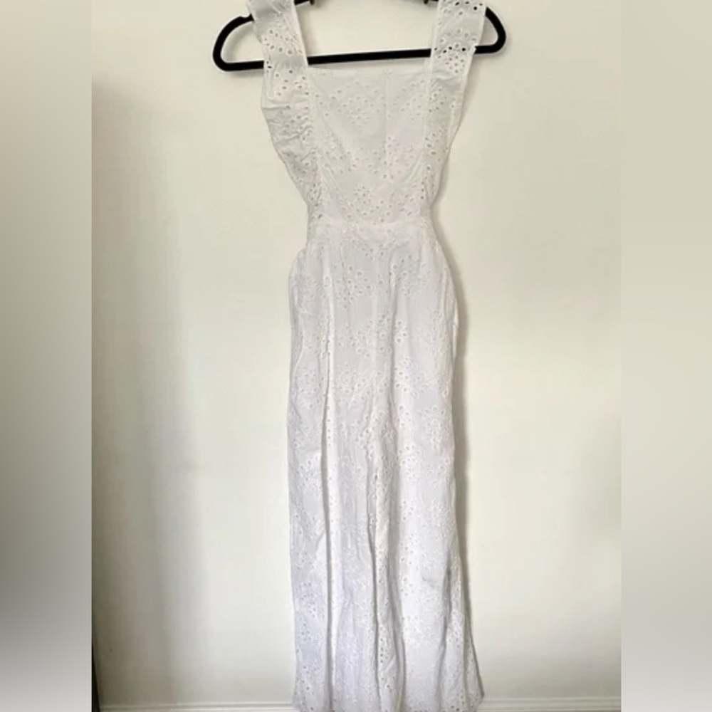 TOPSHOP EYELET RUFFLE JUMPSUIT - Picture 10 of 16